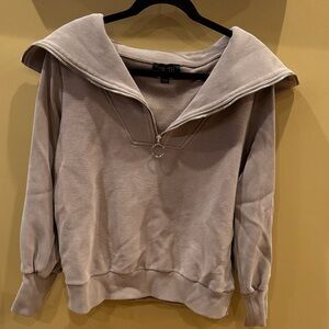 Truth By Republic: Taupe Zip-Up half zip Sweater; size medium